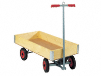 Four wheeled Truck, flat platform with boxed body