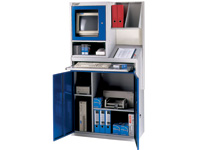 Industrial computer workstation (Blue doors)
